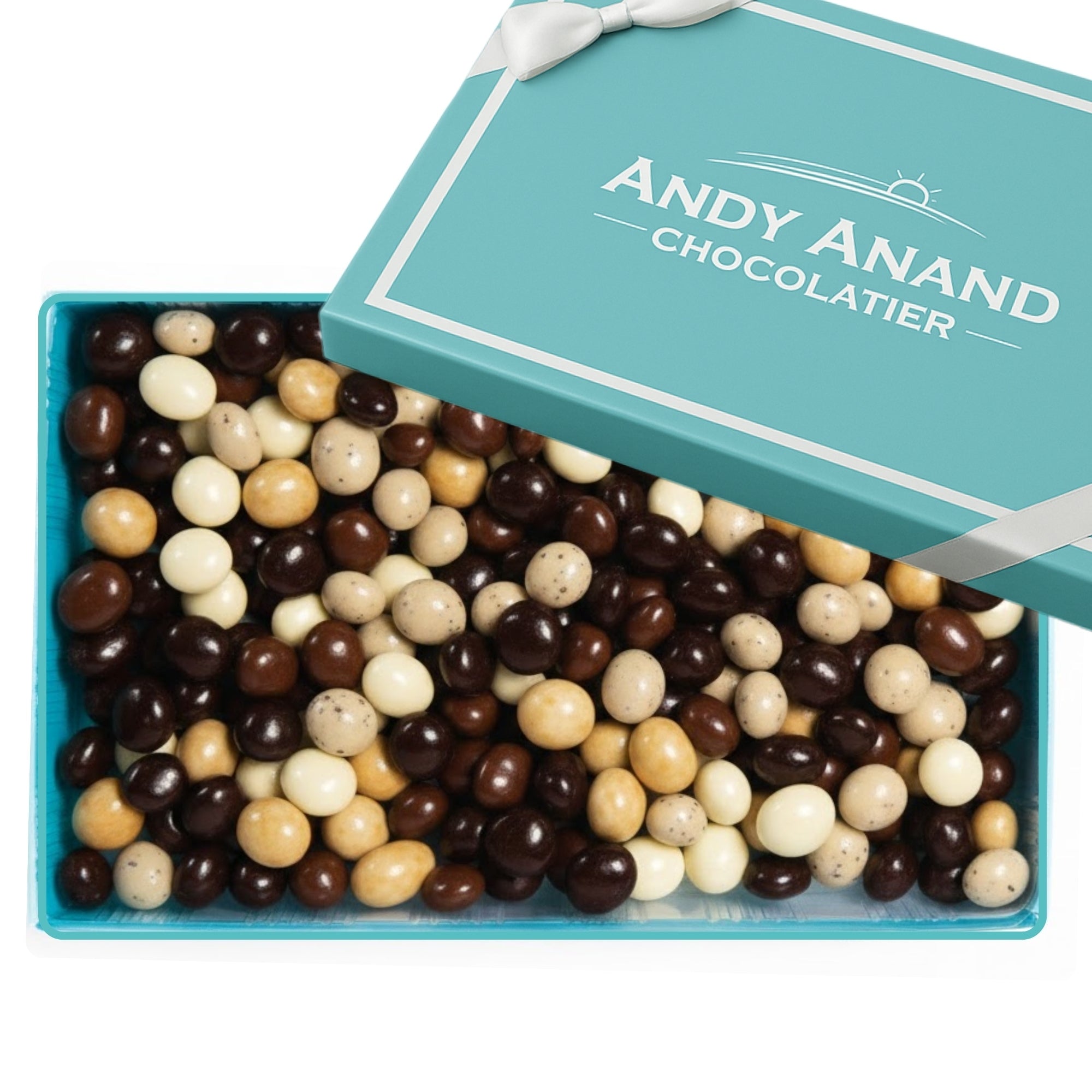 Andy Anand Espresso Coffee Belgian Chocolate Assortment, 5 Flavors, 1 lb – 60% Cocoa Butter, Gourmet Gift Box, Birthday & Holiday Occasions