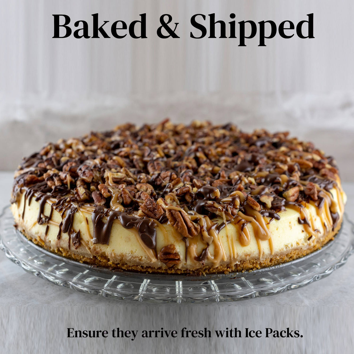 Andy Anand Sugar-Free Turtle Cheesecake, 9-Inch, 2 lb – Caramel, Pecans & Dark Chocolate, Diabetic-Friendly, California Cream Cheese Gift