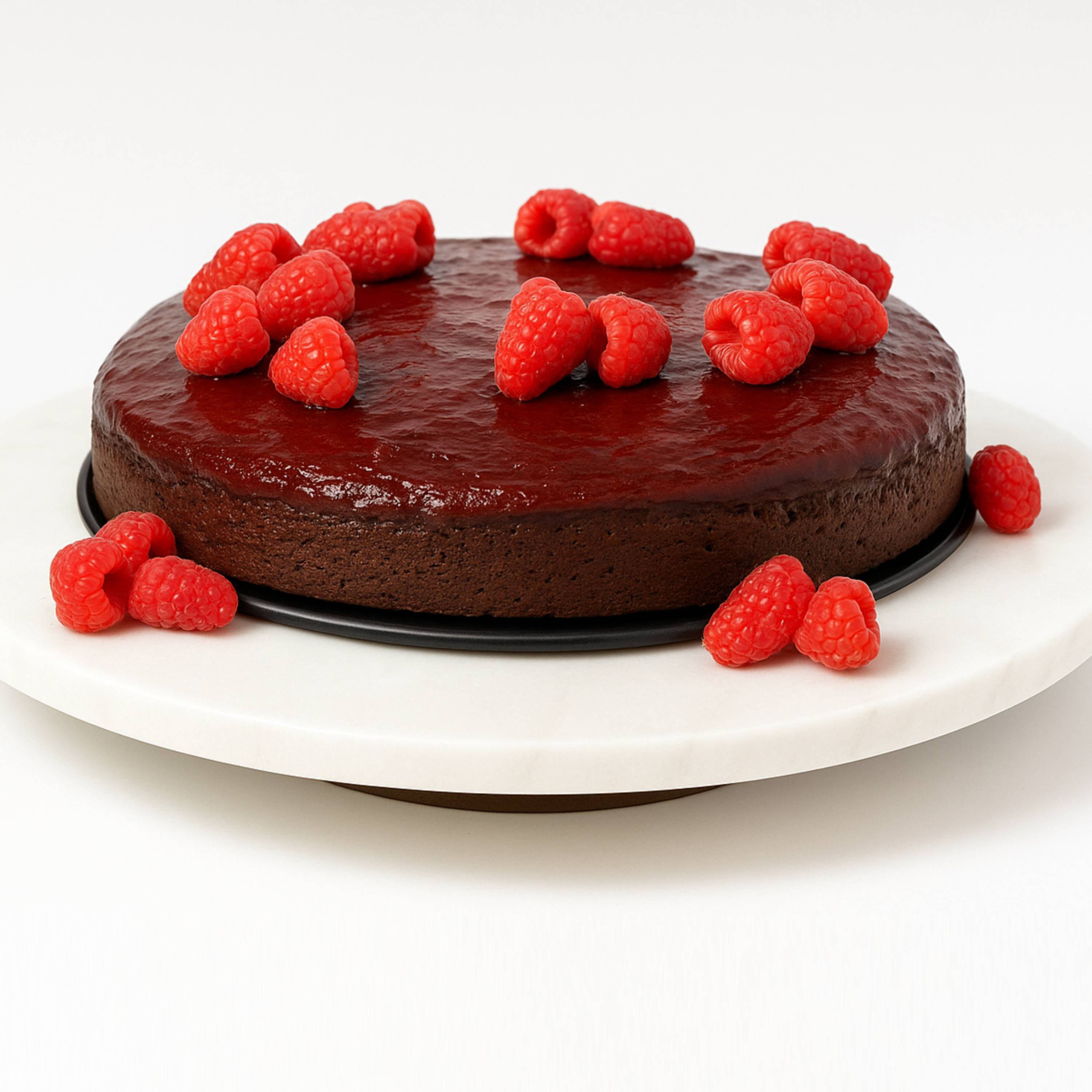 Andy Anand Gluten-Free Raspberry Chocolate Truffle Cake, 9-Inch, 2.8 lb – Handcrafted, Real Chocolate & California Cream, Birthday Gift Box