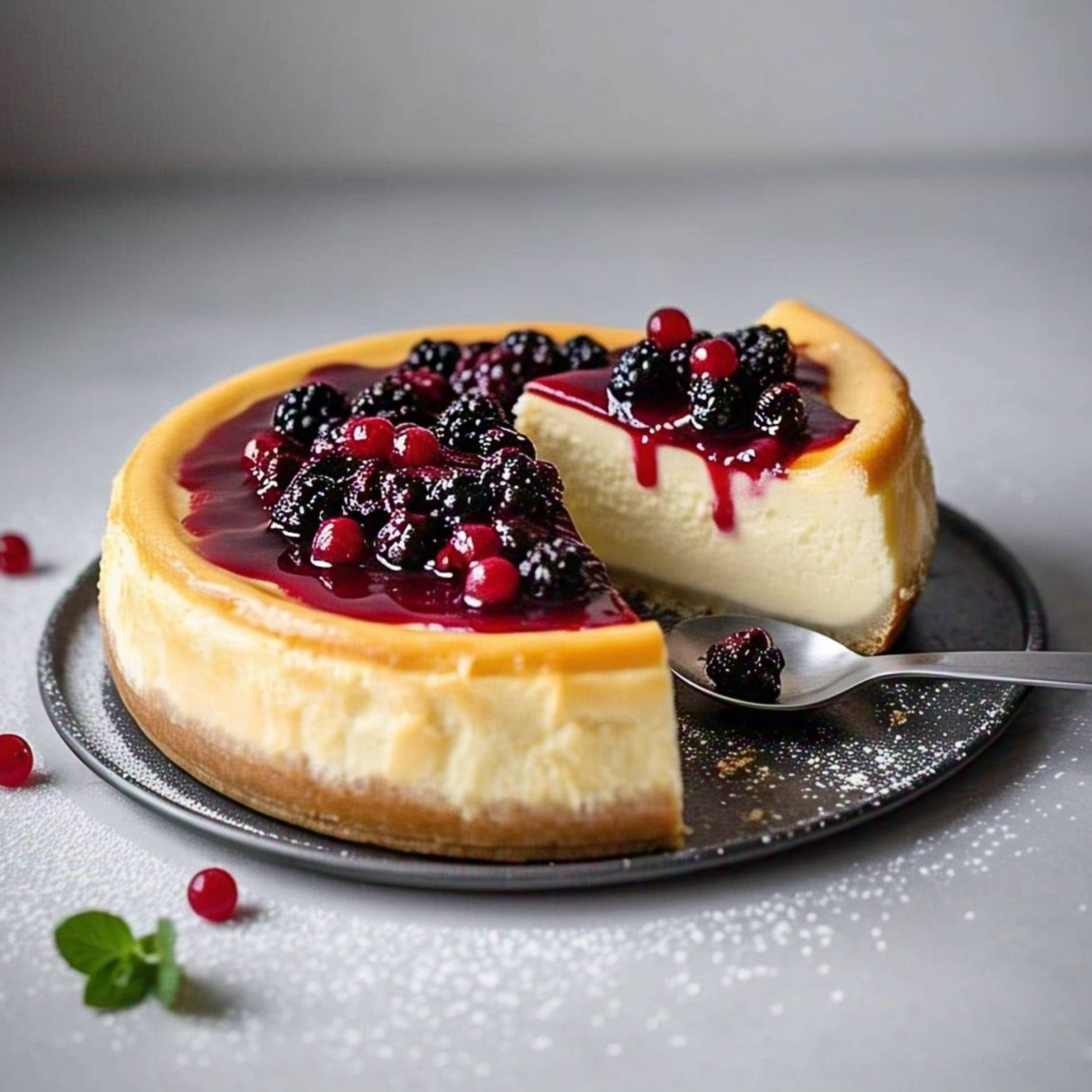 Andy Anand Wild Berry Cheesecake, 9-Inch, 2.8 lb – Luxuriously Creamy, Traditional Recipe, No Preservatives, Birthday & Holiday Gift Box