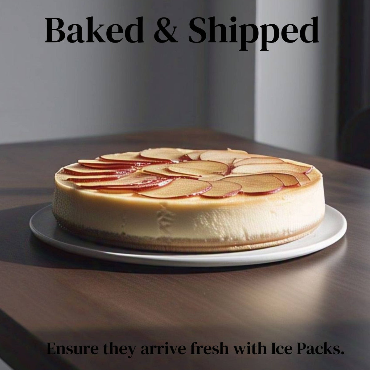 Andy Anand Sugar-Free Apple Cheesecake, 9-Inch, 2.6 lb – Diabetic-Friendly, Real California Cream Cheese, All-Natural Ingredients Gift Box