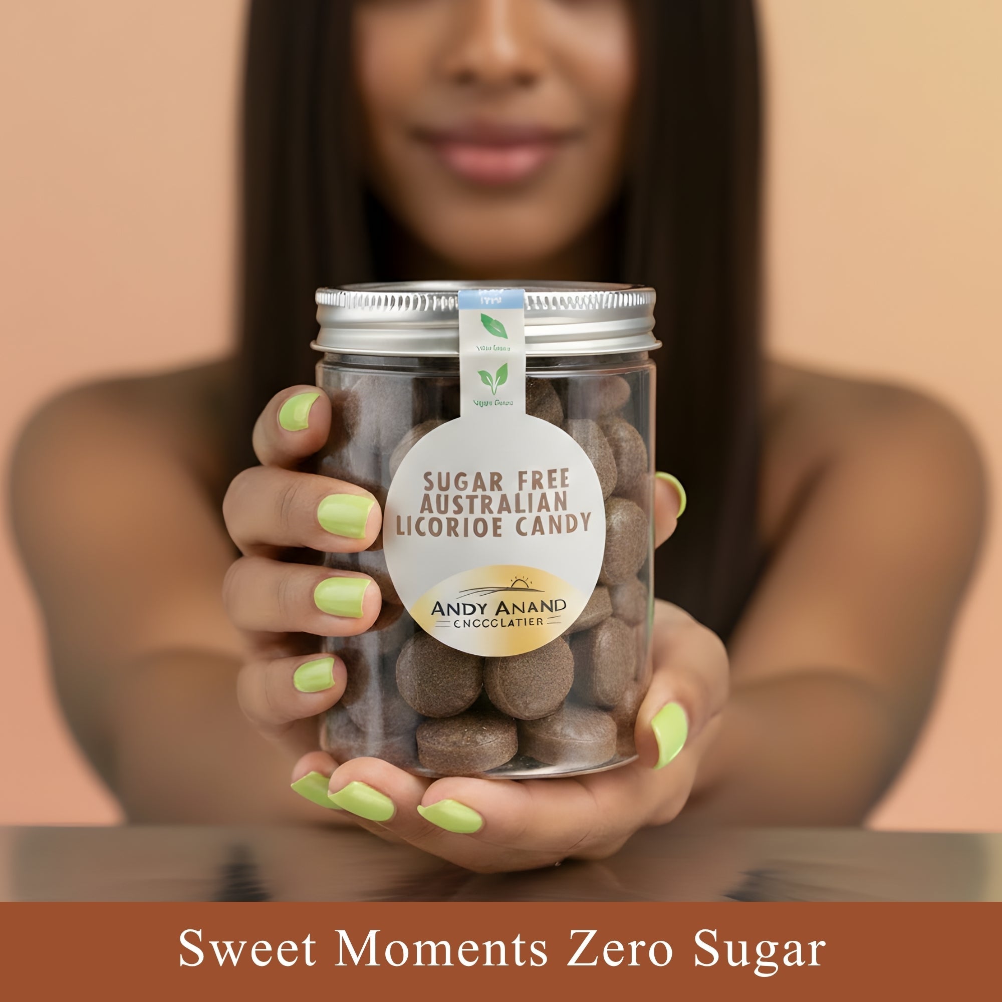 Andy Anand Sugar-Free Australian Licorice Hard Candy, 7 oz – European Made, Stevia Sweetened, Keto & Diabetic-Friendly Gourmet Gift Box