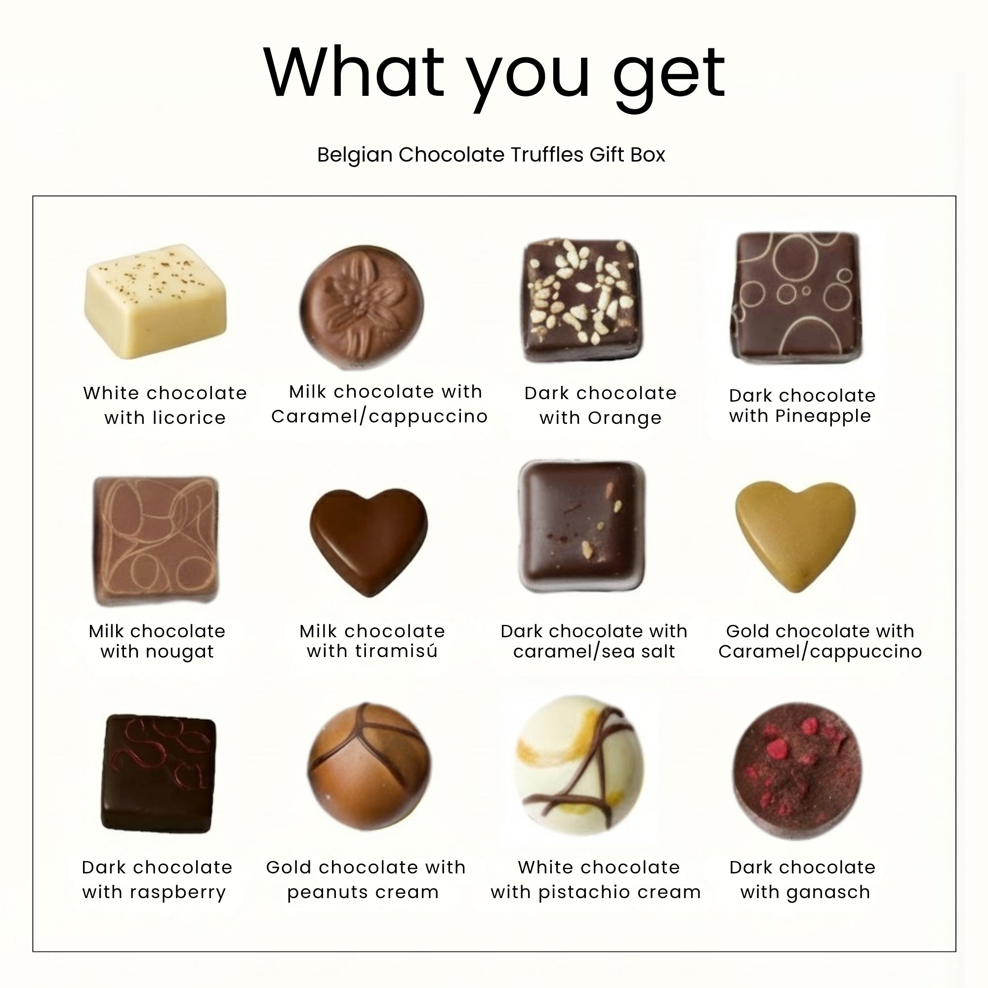 Andy Anand Gourmet Belgian Chocolate Bonbons Gift Box, 25 pc – Assorted Bon Bon Collection, European Craftsmanship, Birthday & Holiday Gift