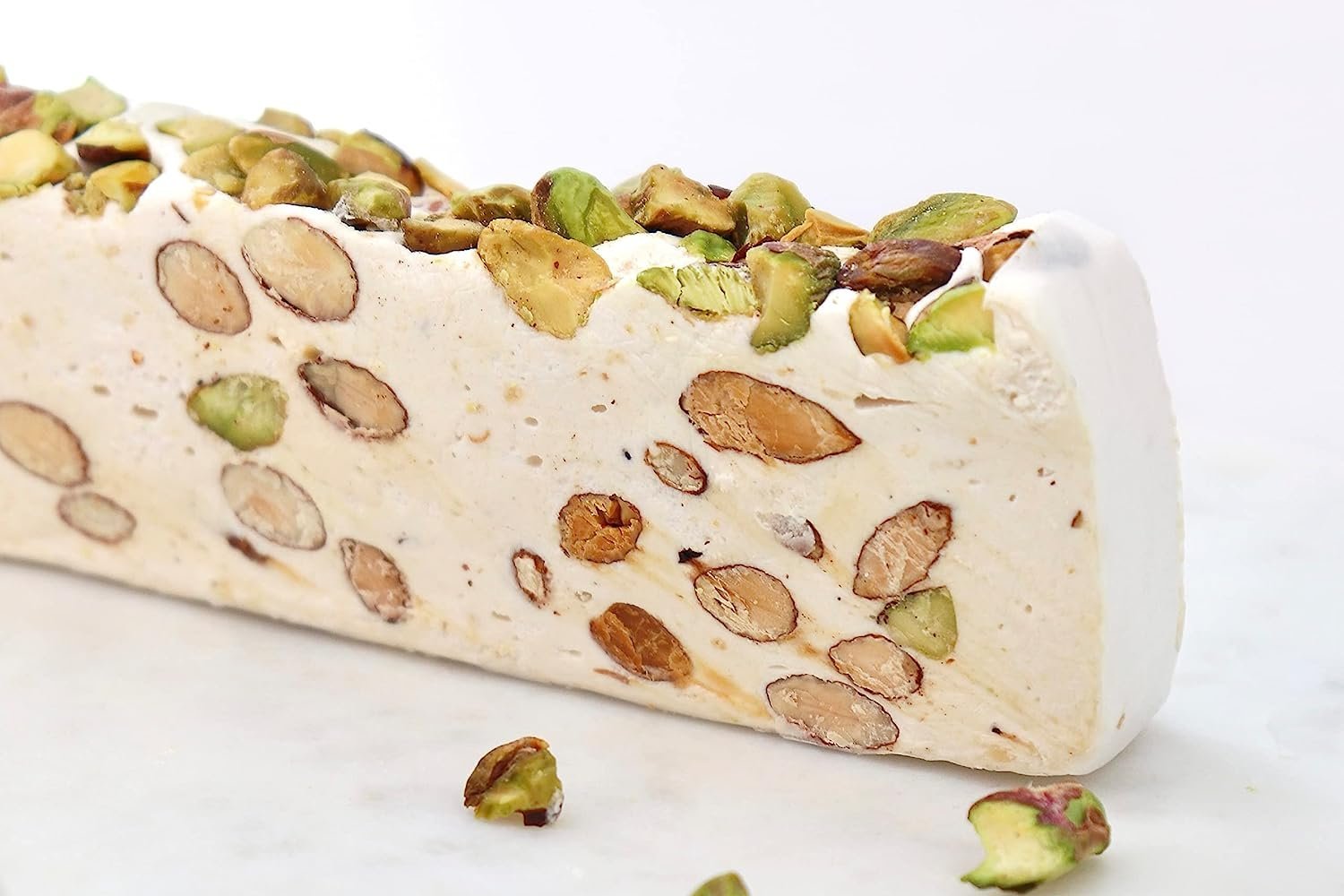 Andy Anand Roasted Pistachio Soft Turron Nougat, 7 oz – Spanish Homemade-Style, Wildflower Honey, Gluten-Free Gourmet Snack Gift Box
