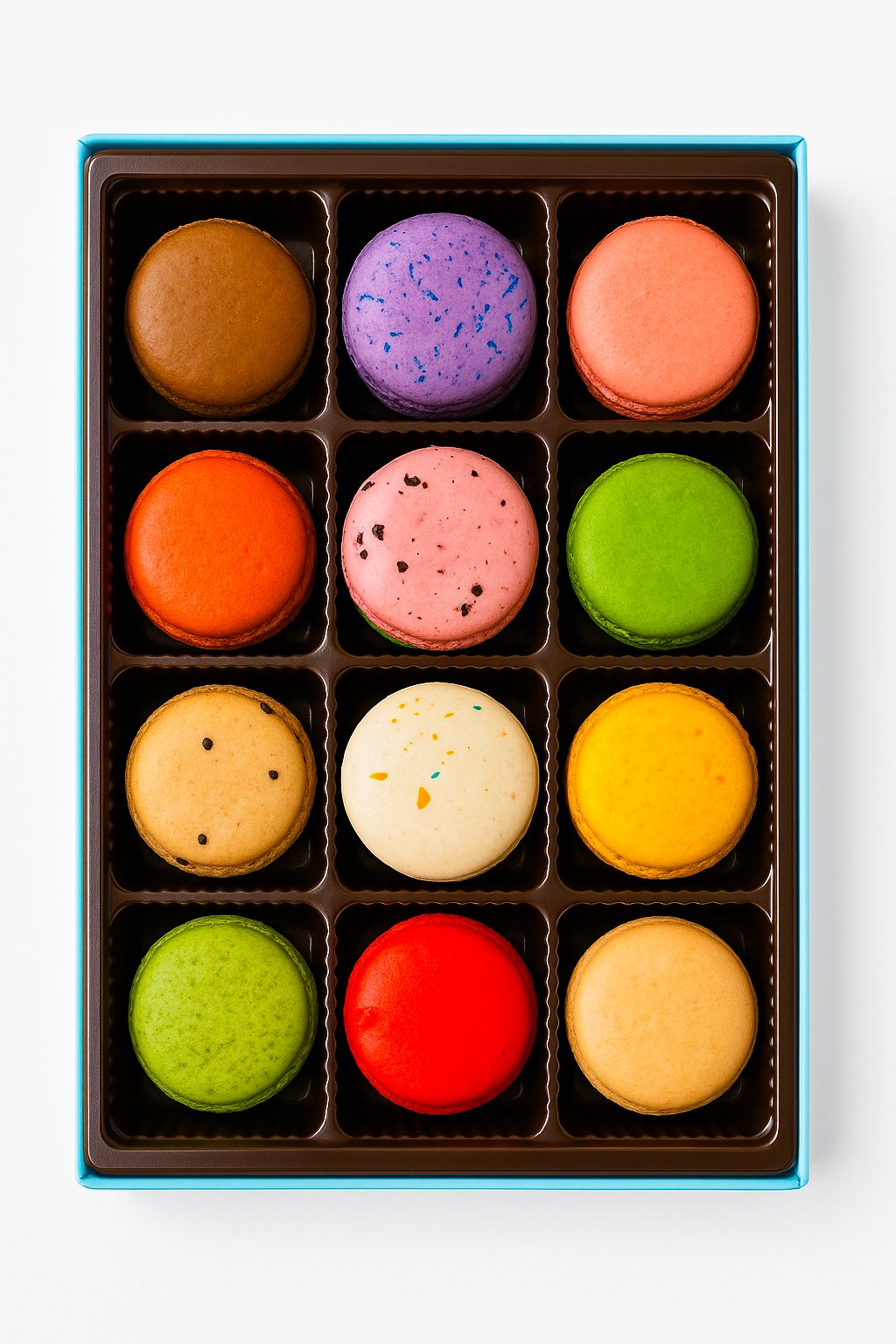 Andy Anand French Macarons, 24-Piece Gift Box – Made Fresh Daily, Assorted Gourmet Flavors, Gluten-Free – Birthday & Holiday Celebration